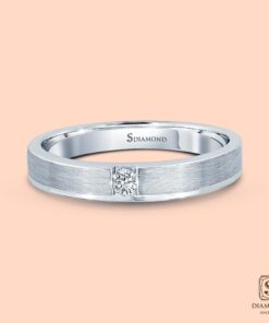แหวนชาย Single Brushed Pave