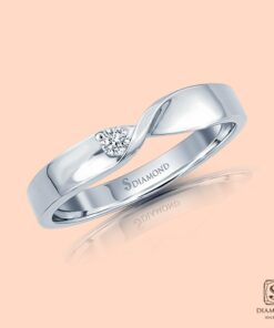 แหวนชาย Twist Band Single Diamond