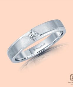แหวนชาย Curved Cut Satin Brushed