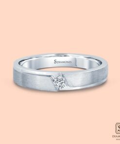 Alternative view of แหวนชาย Curved Cut Satin Brushed