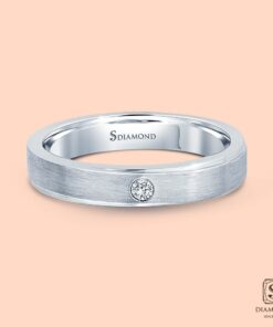 Alternative view of แหวนชาย Cross Satin Step Single Diamond Comfort