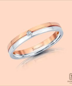 แหวนชาย Two Tone Single Diamond