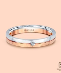 Alternative view of แหวนชาย Two Tone Single Diamond