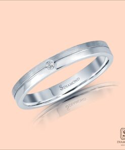 Alternative view of แหวนชาย Half Satin Single Diamond