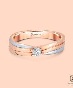Alternative view of แหวนชาย Infinity Rose Gold Single Diamond