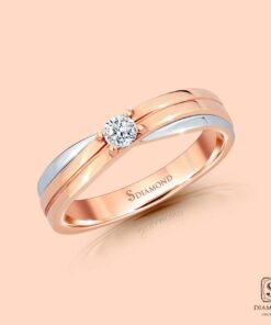 แหวนชาย Infinity Rose Gold Single Diamond