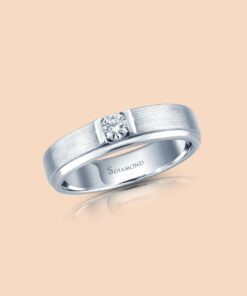 แหวนชาย Satin Brushed Single Step