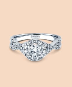 Alternative view of แหวนแต่งงาน Halo Ring Twist Band
