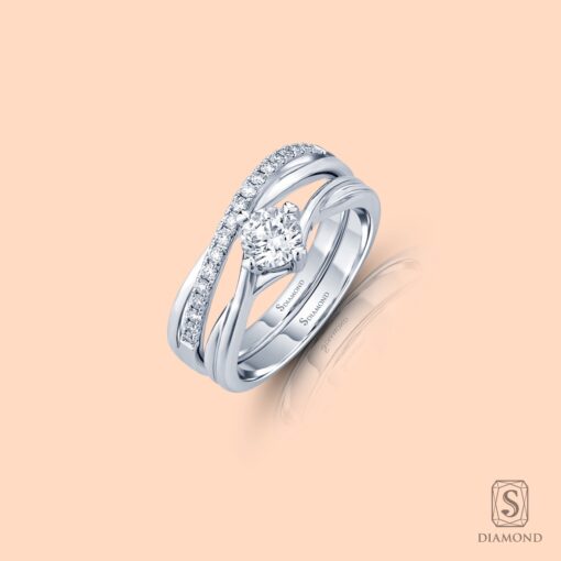แหวนแต่งงาน Solitaire Twist Forever - Image 2