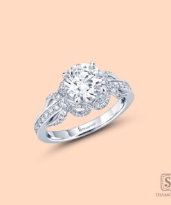 แหวนแต่งงาน Solitaire Double Twist